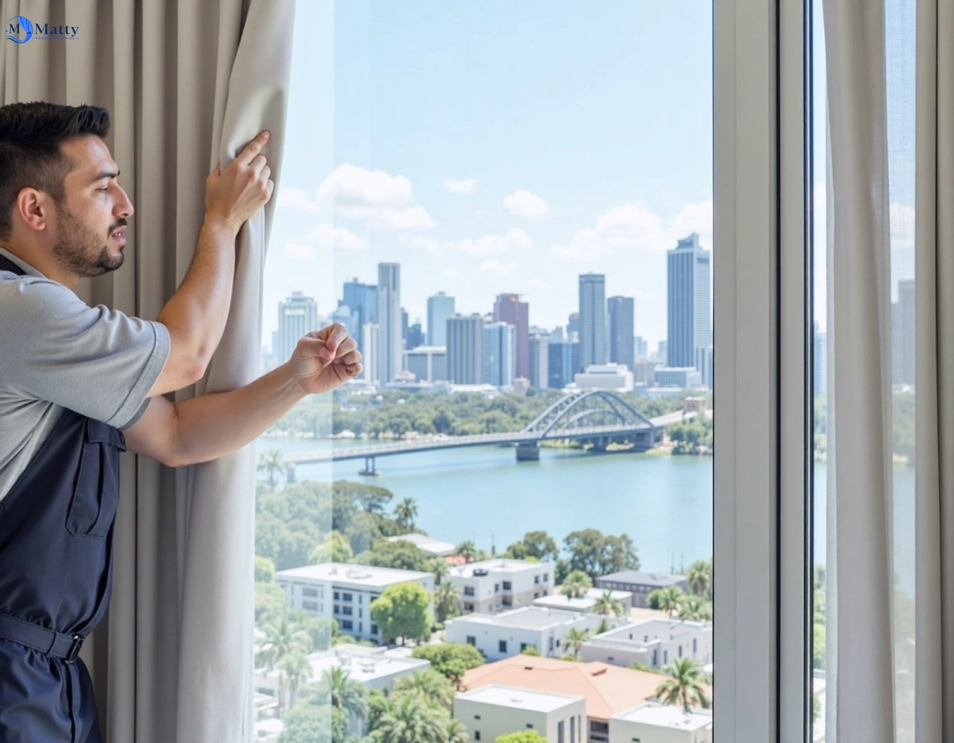 Professional curtain steam cleaning service thornbury-vic QLD by Matty Curtain Cleaning