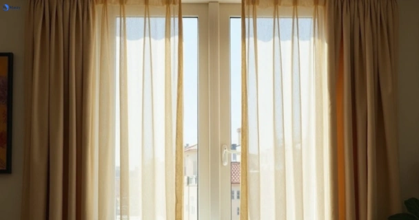 Dusty and dull curtains in thornbury-vic before steam cleaning